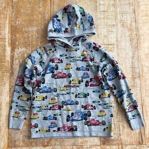 Hanna Andersson Boys Race Car Hoodie size 8